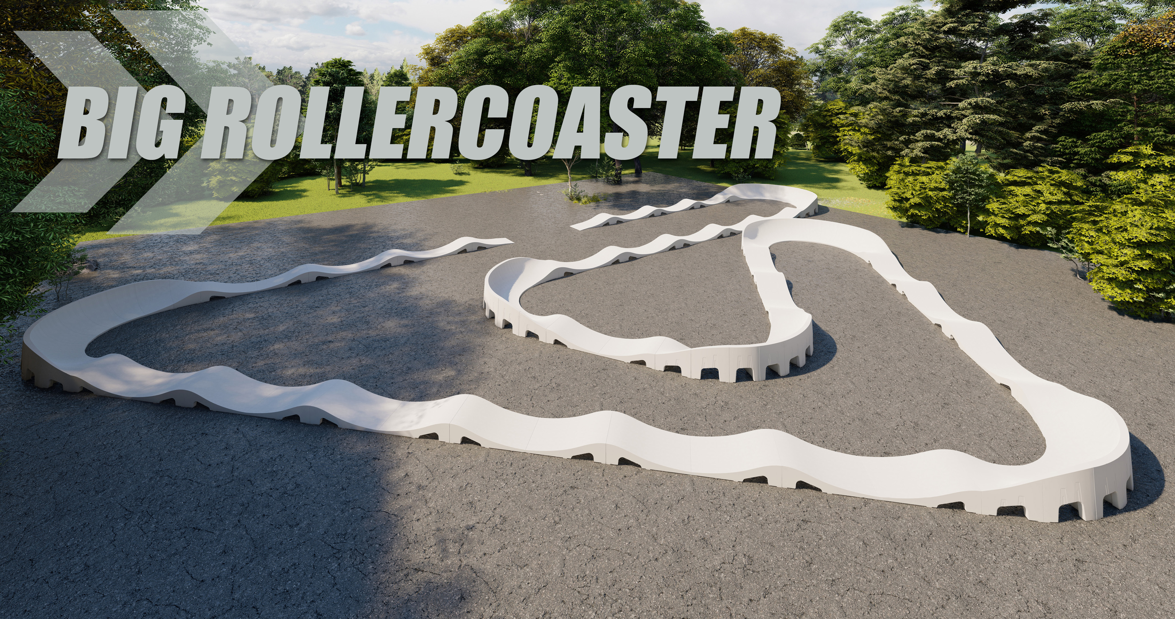 RadQuartier Ramps Mobiler Modularer Fertig Pumptrack Big Rollercoaster