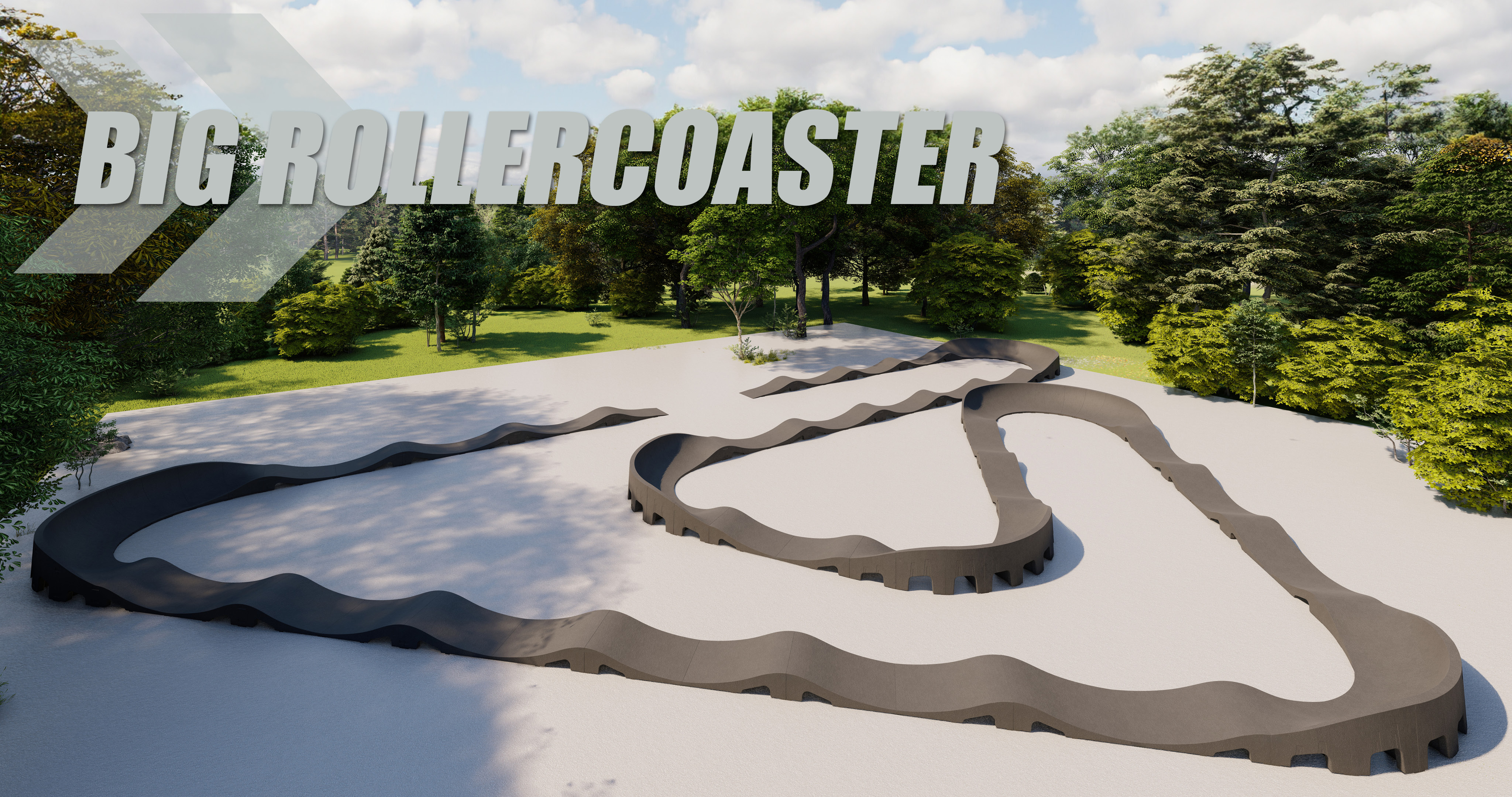 RadQuartier Ramps Mobiler Modularer Fertig Pumptrack Big Rollercoaster