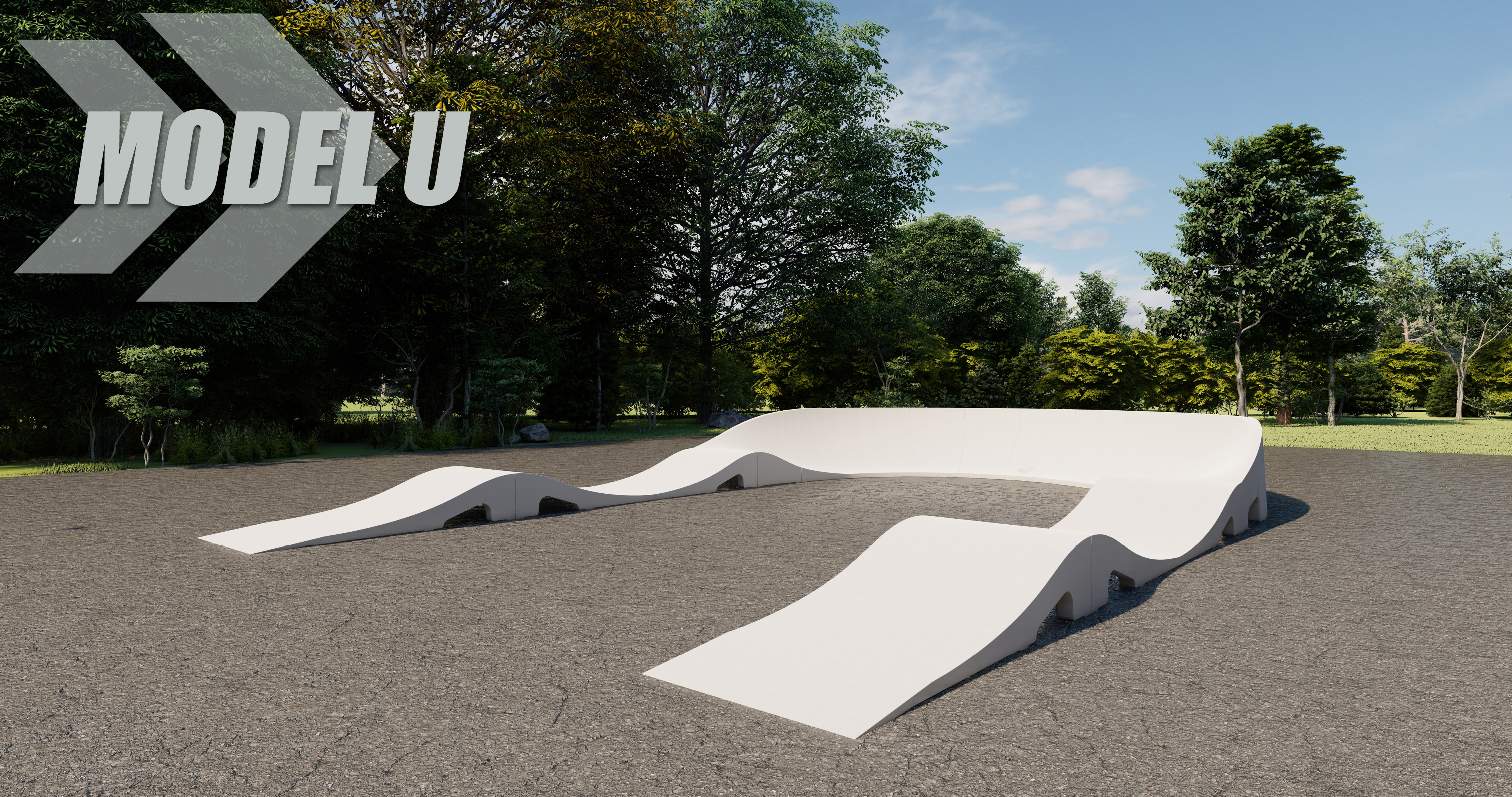 RadQuartier Ramps Mobiler Modularer Fertig Pumptrack Model U